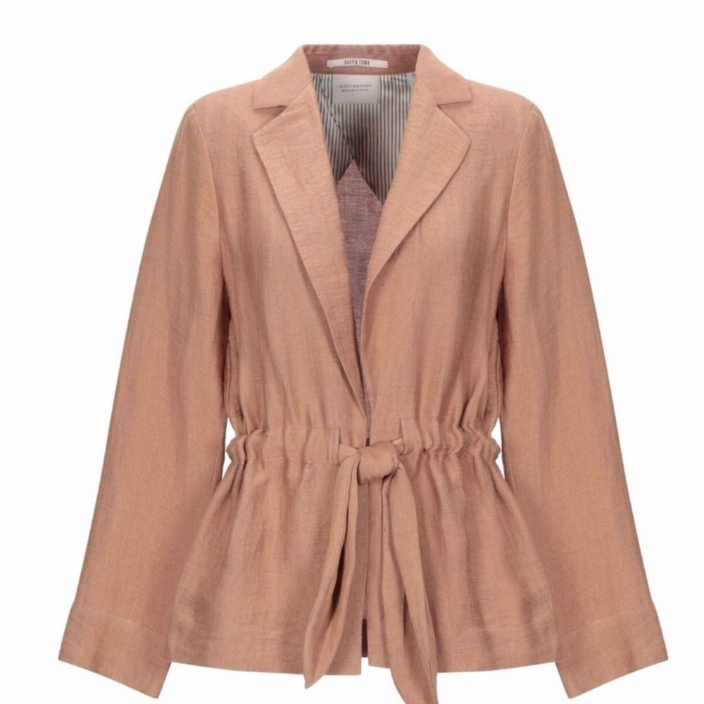 Scotch & Soda Beautiful Linen Caramel Coloured Jacket - Size Small 🇳🇱